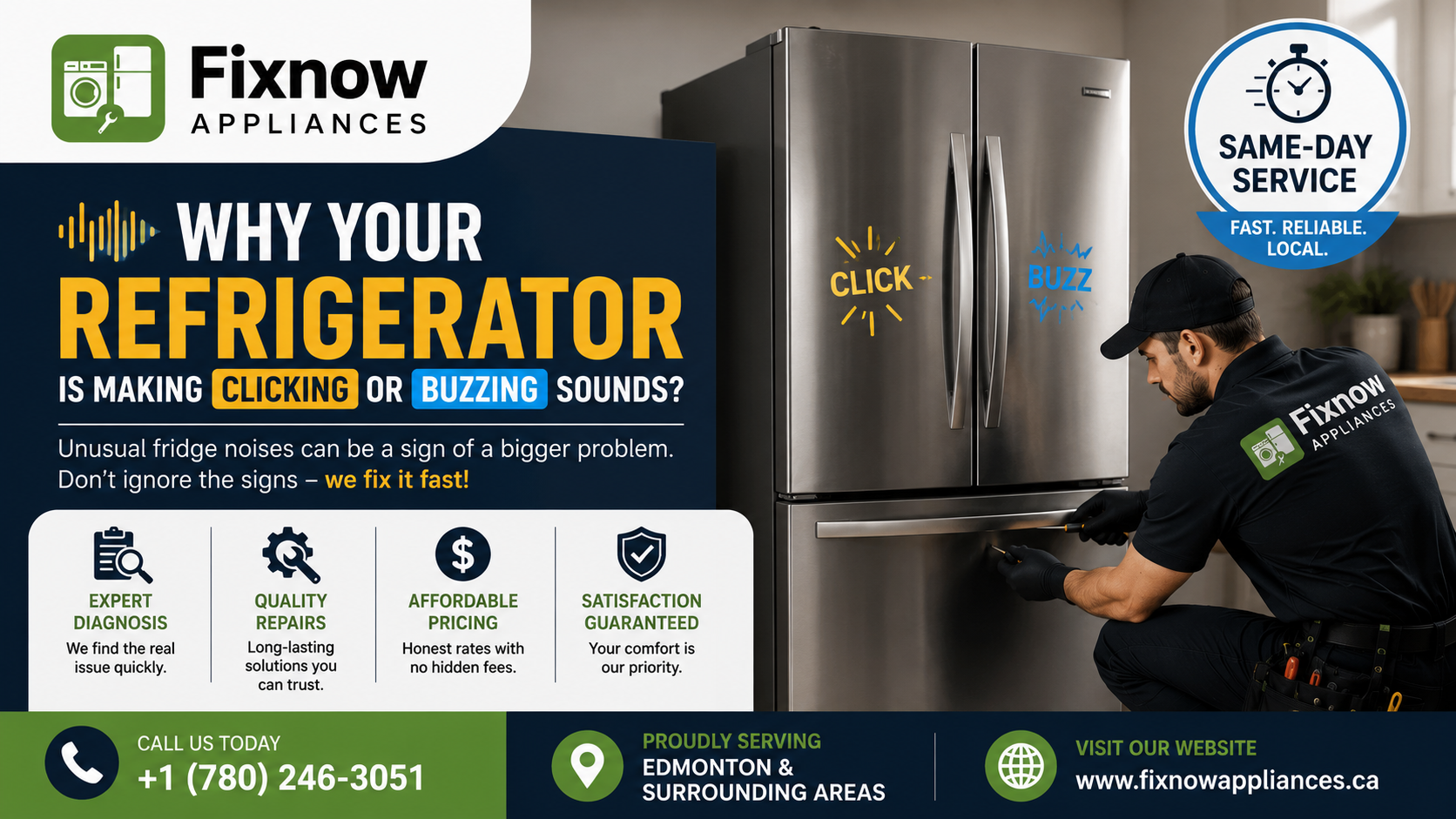 Why Your Refrigerator Is Making Clicking or Buzzing Sounds | FixNow Appliances
